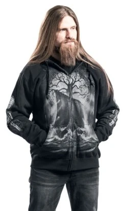 "Naglfar" Vest Met Capuchon Zwart Van Toxic Angel -Sportkleding 280052wa emp