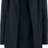 "Long Hooded Open Edge Cardigan" Cardigan Zwart Van Urban Classics -Sportkleding 330130a emp