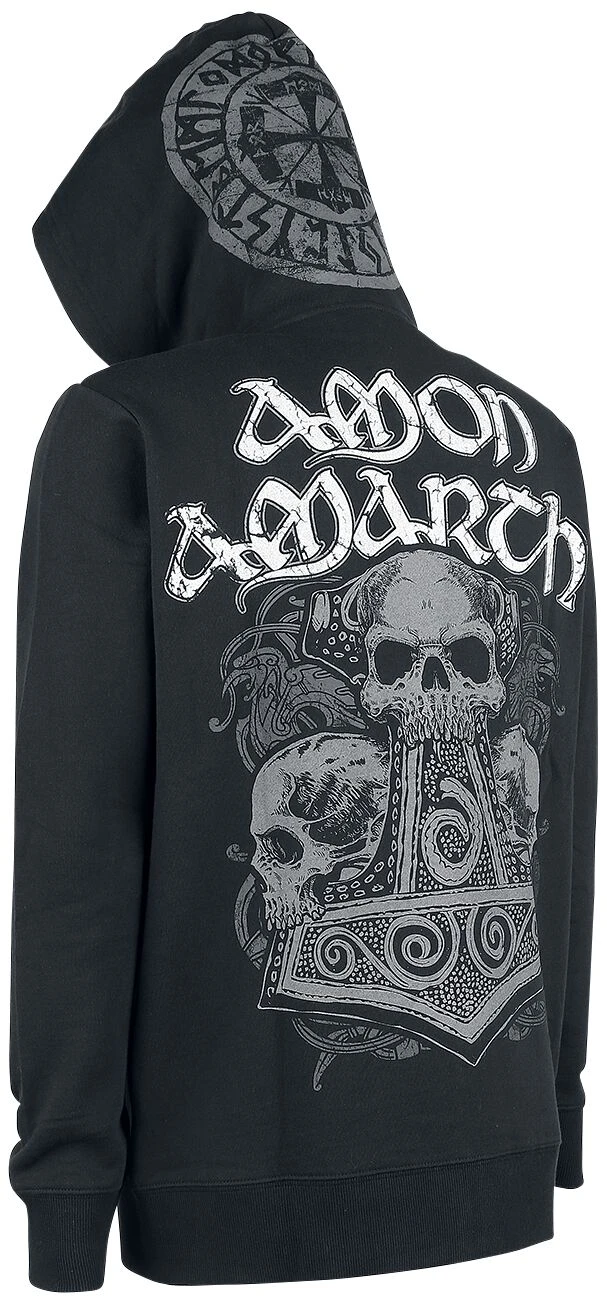 "Thorhammer" Vest Met Capuchon Zwart Van Amon Amarth 6 "Thorhammer" Vest Met Capuchon Zwart Van Amon Amarth - Afbeelding 4