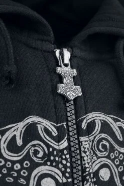 "Thorhammer" Vest Met Capuchon Zwart Van Amon Amarth 15 "Thorhammer" Vest Met Capuchon Zwart Van Amon Amarth -Sportkleding 345053d emp