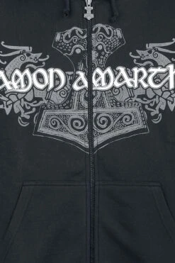 "Thorhammer" Vest Met Capuchon Zwart Van Amon Amarth 16 "Thorhammer" Vest Met Capuchon Zwart Van Amon Amarth -Sportkleding 345053d2 emp