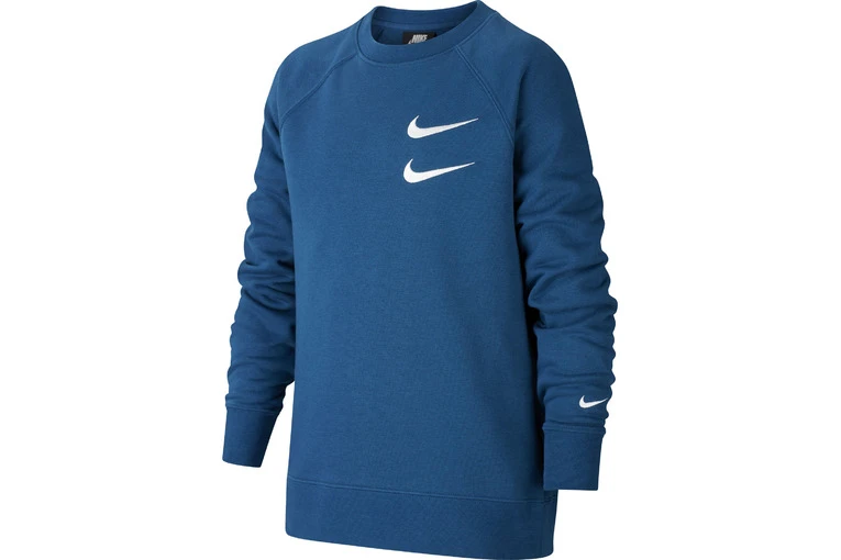 Nike Sportswear Swoosh Sweater Blauw Jongens 7 Nike Sportswear Swoosh Sweater Blauw Jongens - Afbeelding 5