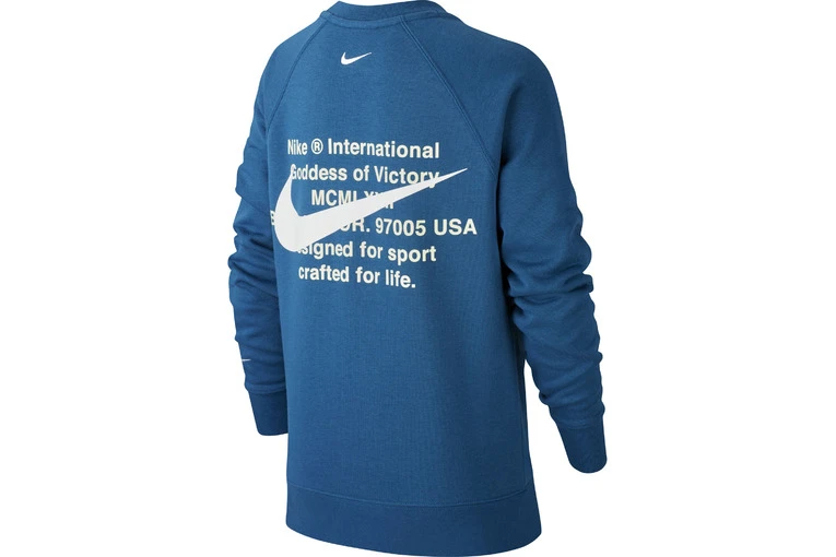 Nike Sportswear Swoosh Sweater Blauw Jongens 8 Nike Sportswear Swoosh Sweater Blauw Jongens - Afbeelding 6