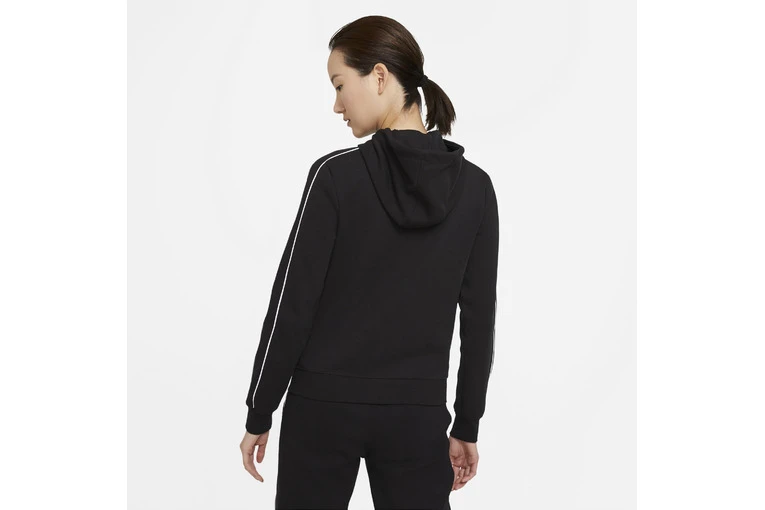 Nike Sportwear FZ Hoodie Zwrt/wit Dames 4 Nike Sportwear FZ Hoodie Zwrt/wit Dames - Afbeelding 2