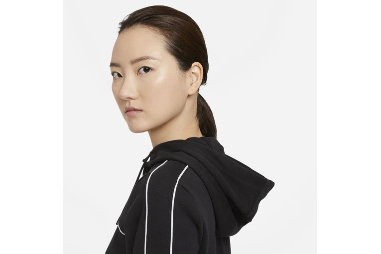 Nike Sportwear FZ Hoodie Zwrt/wit Dames 6 Nike Sportwear FZ Hoodie Zwrt/wit Dames - Afbeelding 4