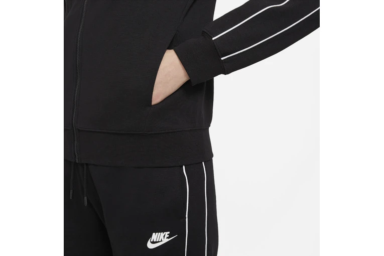 Nike Sportwear FZ Hoodie Zwrt/wit Dames 7 Nike Sportwear FZ Hoodie Zwrt/wit Dames - Afbeelding 5