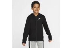 Nike Club FZ Hoodie Zwart/wit Kids