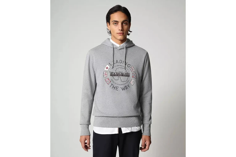 Napapijri Balya Hoodie Grijs Heren 4 Napapijri Balya Hoodie Grijs Heren - Afbeelding 2