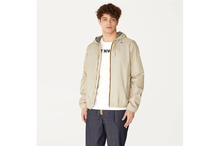 K-Way Jacques Nylon Jersey Beige Grijs Heren 4 K-Way Jacques Nylon Jersey Beige Grijs Heren - Afbeelding 2