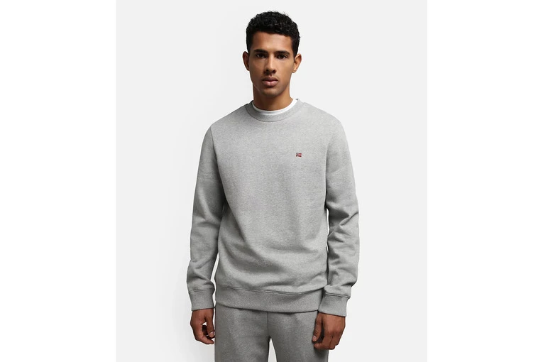 Napapijri Balis Crew Sweater Met Ronde Hals Grijs Heren 4 Napapijri Balis Crew Sweater Met Ronde Hals Grijs Heren - Afbeelding 2