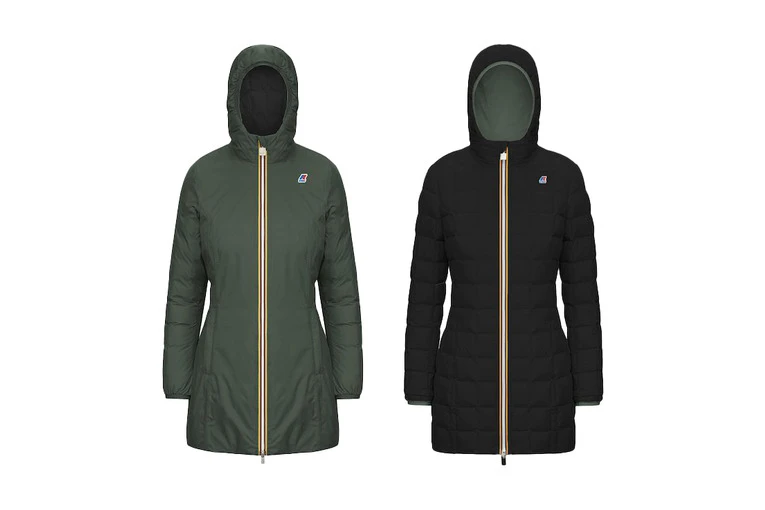 K-Way Denise Thermo Plus.2 Double Jas Groen Zwartachtig / Zwart Dames 3 K-Way Denise Thermo Plus.2 Double Jas Groen Zwartachtig / Zwart Dames