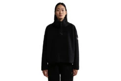 Napapijri Teide Fleecesweater Met Rolkraag Zwart Dames