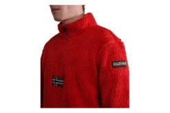 Napapijri Ayas Fleecesweater Halve Rits Rood Heren -Sportkleding 37106408 3