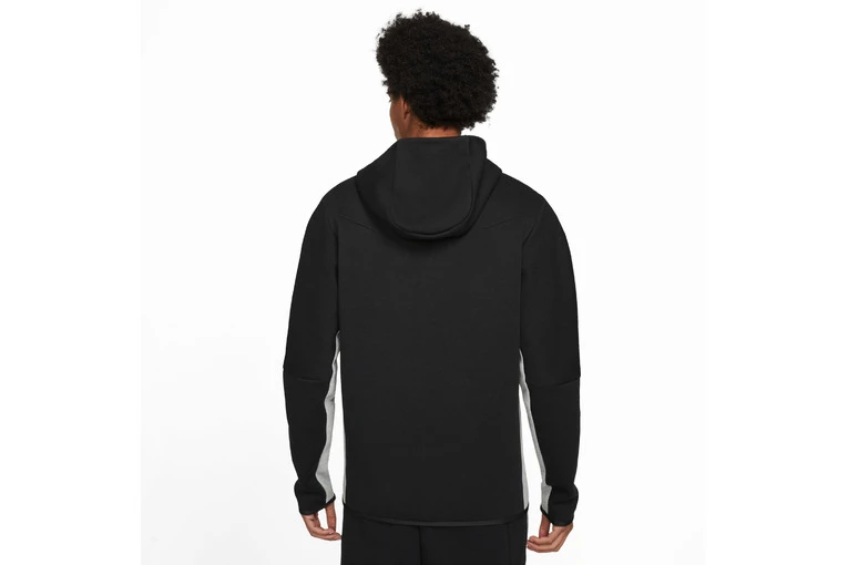 Nike Sportsear Tech Fleece FZ Hoodie Zwart/grijs Heren 4 Nike Sportsear Tech Fleece FZ Hoodie Zwart/grijs Heren - Afbeelding 2