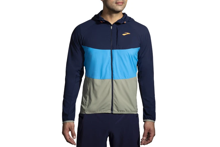 Brooks Canopy Jacket Navy/Spring Break/Pebble Heren 4 Brooks Canopy Jacket Navy/Spring Break/Pebble Heren - Afbeelding 2