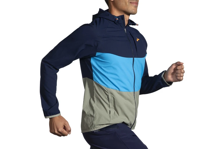 Brooks Canopy Jacket Navy/Spring Break/Pebble Heren 6 Brooks Canopy Jacket Navy/Spring Break/Pebble Heren - Afbeelding 4