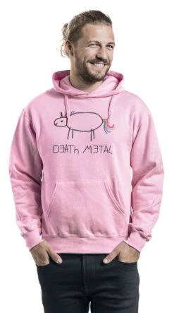 "Death Metal" Trui Met Capuchon Lichtroze Van Death Metal -Sportkleding 379106wa