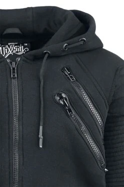 "Black Chrome Hood" Vest Met Capuchon Zwart Van Vixxsin 11 "Black Chrome Hood" Vest Met Capuchon Zwart Van Vixxsin -Sportkleding 384092d