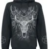 "Horned Spirit" Trui Met Capuchon Zwart Van Spiral -Sportkleding 396036a