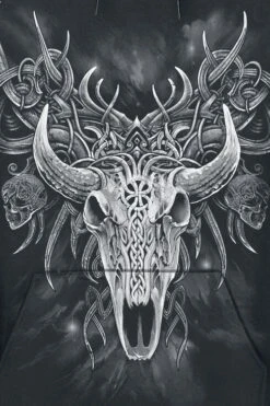 "Horned Spirit" Trui Met Capuchon Zwart Van Spiral -Sportkleding 396036d