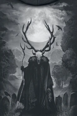 "Horned Spirit" Trui Met Capuchon Zwart Van Spiral -Sportkleding 396036d2