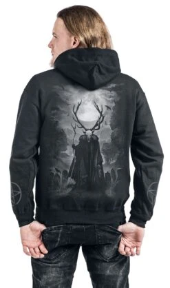 "Horned Spirit" Trui Met Capuchon Zwart Van Spiral -Sportkleding 396036wb