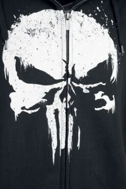 "Punisher" Vest Met Capuchon Zwart-grijs Van The Punisher -Sportkleding 447937d