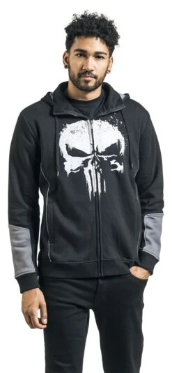 "Punisher" Vest Met Capuchon Zwart-grijs Van The Punisher -Sportkleding 447937wa