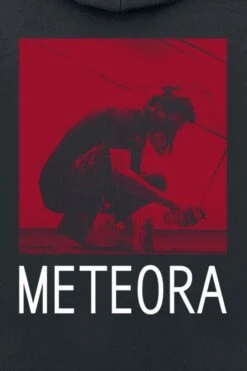 "Meteora Red" Vest Met Capuchon Zwart Van Linkin Park -Sportkleding 448003d