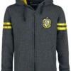 "Hufflepuff Sport" Vest Met Capuchon Grijs-geel Van Harry Potter