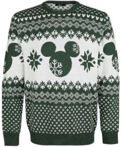 "Mickey" Christmas Jumper Groen-wit Van Mickey & Minnie Mouse