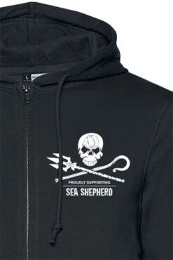 "Sea Shepherd Cooperation - For The Oceans" Vest Met Capuchon Zwart Van Heaven Shall Burn -Sportkleding 456931d