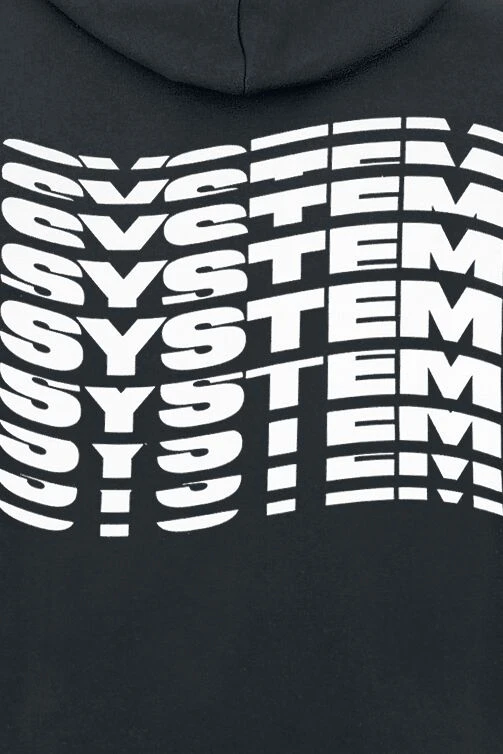 "System Waves" Trui Met Capuchon Zwart Van System Of A Down 5 "System Waves" Trui Met Capuchon Zwart Van System Of A Down - Afbeelding 3