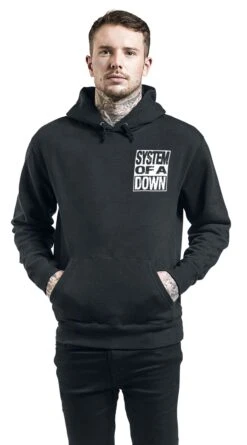 "System Waves" Trui Met Capuchon Zwart Van System Of A Down 10 "System Waves" Trui Met Capuchon Zwart Van System Of A Down -Sportkleding 458809wa