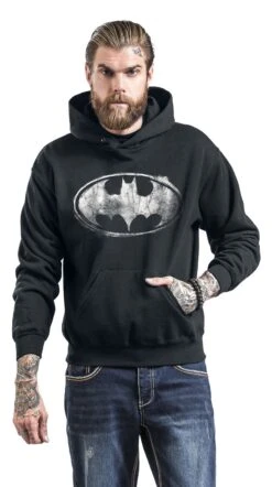 "Smudge Logo" Trui Met Capuchon Zwart Van Batman -Sportkleding 461006wa