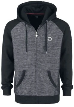 "Grey/Black Hooded Jacket" Vest Met Capuchon Grijs-zwart Van RED By EMP