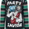 "Saviour Christmas Sweater" Christmas Jumper Zwart-groen-wit Van Urban Classics -Sportkleding 468956a