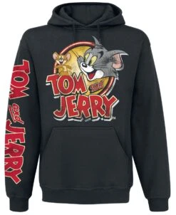 "Cartoon Logo" Trui Met Capuchon Zwart Van Tom And Jerry