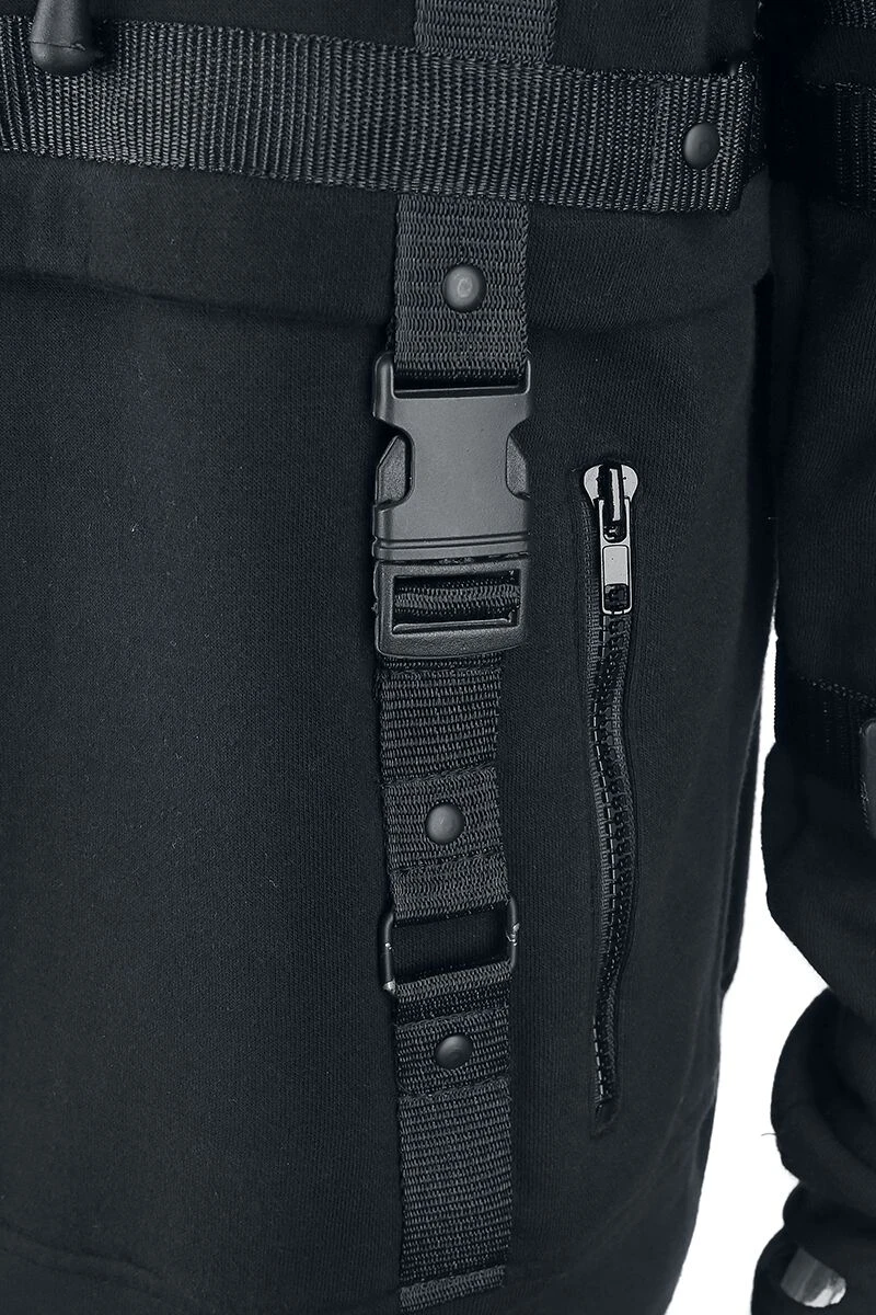 "Teo Hood" Trui Met Capuchon Zwart Van Chemical Black 5 "Teo Hood" Trui Met Capuchon Zwart Van Chemical Black - Afbeelding 3