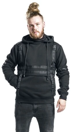 "Teo Hood" Trui Met Capuchon Zwart Van Chemical Black 10 "Teo Hood" Trui Met Capuchon Zwart Van Chemical Black -Sportkleding 474149wa