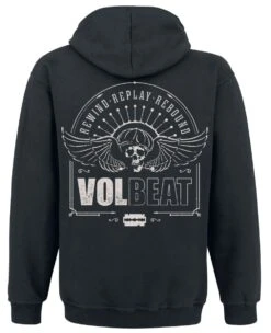 "Skullwing - Rewind, Replay, Rebound" Vest Met Capuchon Zwart Van Volbeat -Sportkleding 491297b