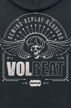 "Skullwing - Rewind, Replay, Rebound" Vest Met Capuchon Zwart Van Volbeat -Sportkleding 491297d