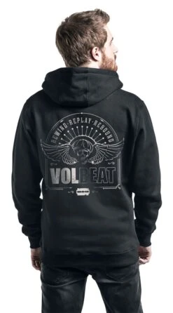 "Skullwing - Rewind, Replay, Rebound" Vest Met Capuchon Zwart Van Volbeat -Sportkleding 491297wb