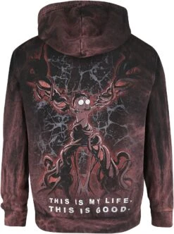 "This Is My Life. This Is Good." Trui Met Capuchon Rood Van Rick And Morty -Sportkleding 491876b
