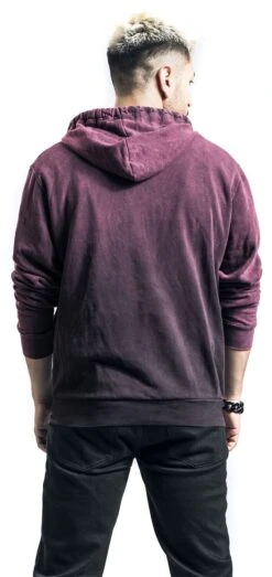 "Man's Hoodie Tom" Trui Met Capuchon Wijnrood Van Outer Vision -Sportkleding 491978wb