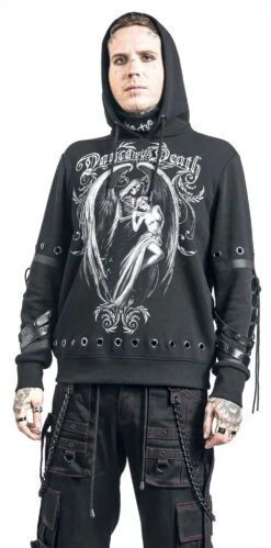 "Gothicana X Anne Stokes - Black Hoodie With Print And Details" Trui Met Capuchon Zwart Van Gothicana By EMP 11 "Gothicana X Anne Stokes - Black Hoodie With Print And Details" Trui Met Capuchon Zwart Van Gothicana By EMP -Sportkleding 496277wa