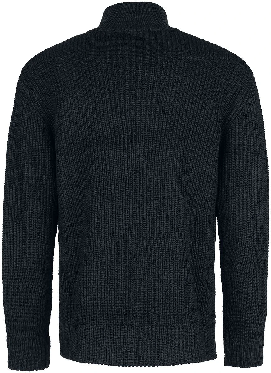 "Zip Cardigan" Cardigan Zwart Van Urban Classics 4 "Zip Cardigan" Cardigan Zwart Van Urban Classics - Afbeelding 2