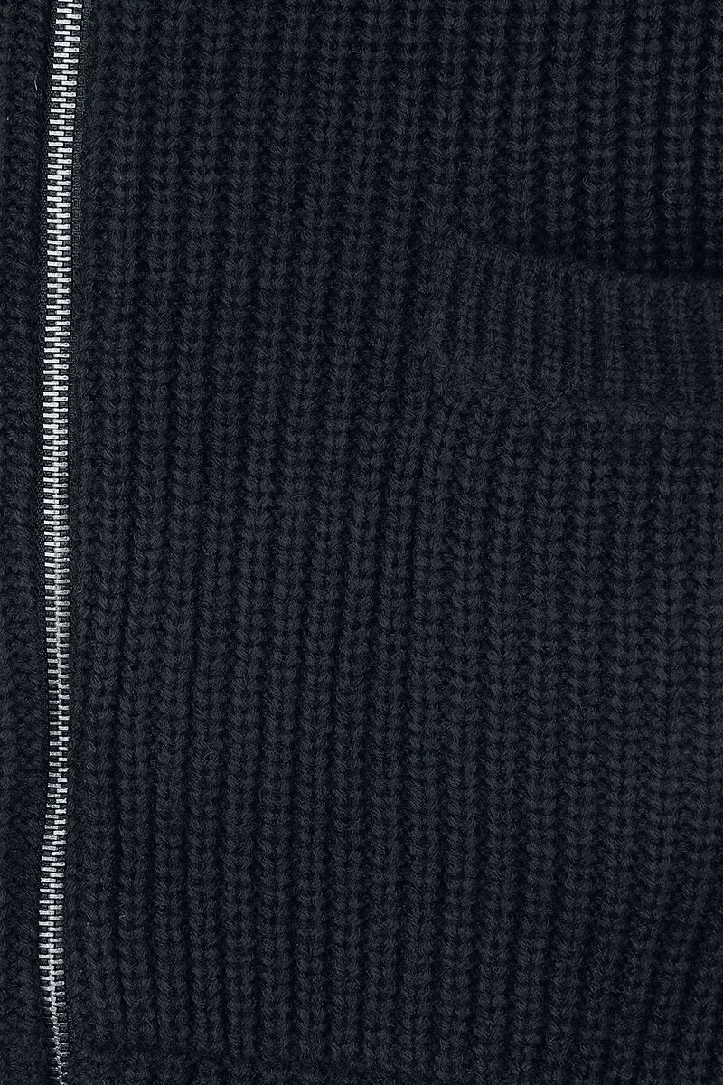 "Zip Cardigan" Cardigan Zwart Van Urban Classics 5 "Zip Cardigan" Cardigan Zwart Van Urban Classics - Afbeelding 3