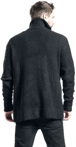 "Zip Cardigan" Cardigan Zwart Van Urban Classics 11 "Zip Cardigan" Cardigan Zwart Van Urban Classics -Sportkleding 504901wb