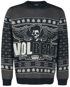 "Holiday Sweater 2022" Christmas Jumper Zwart Van Volbeat